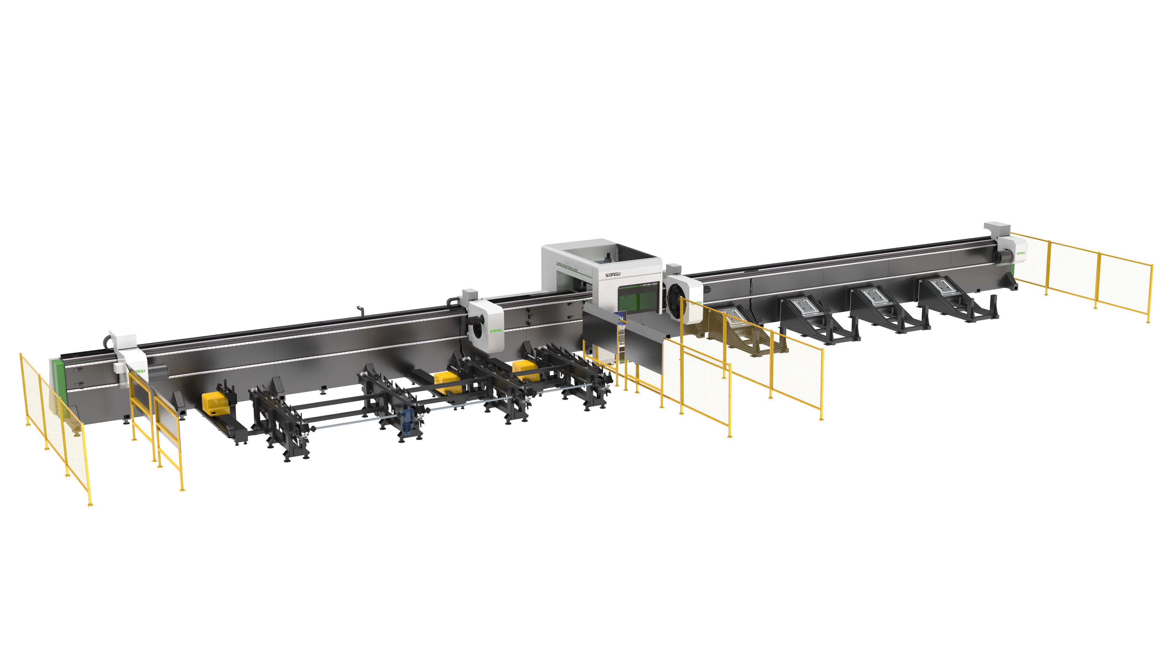 4-Chuck Tube Laser Cutter HyTube12052-D